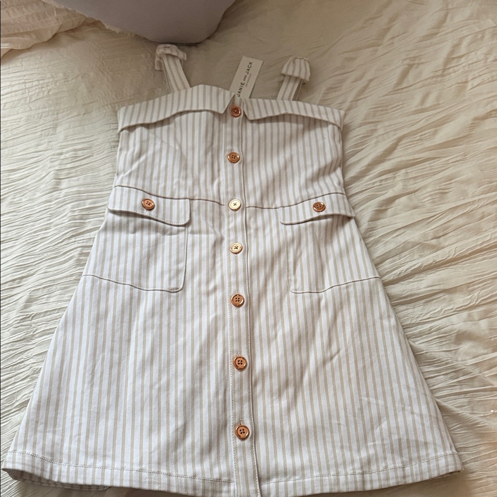 Janie and Jack Striped Button-Down Dress